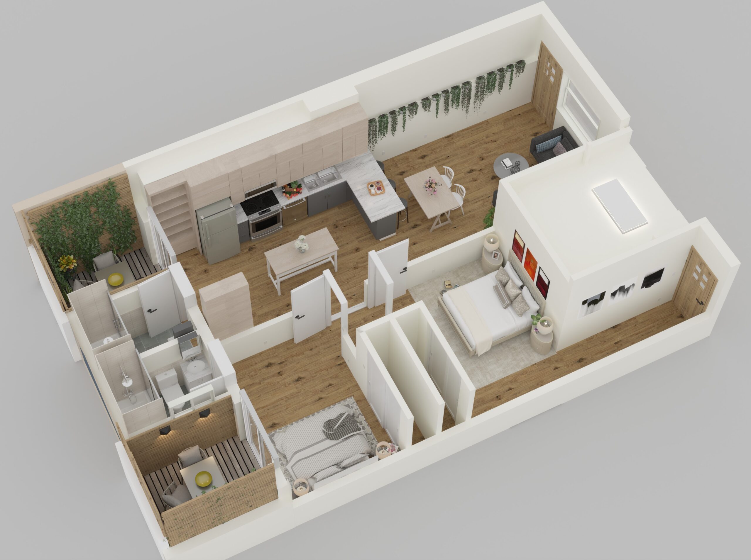 3 -3D floor plan rendering