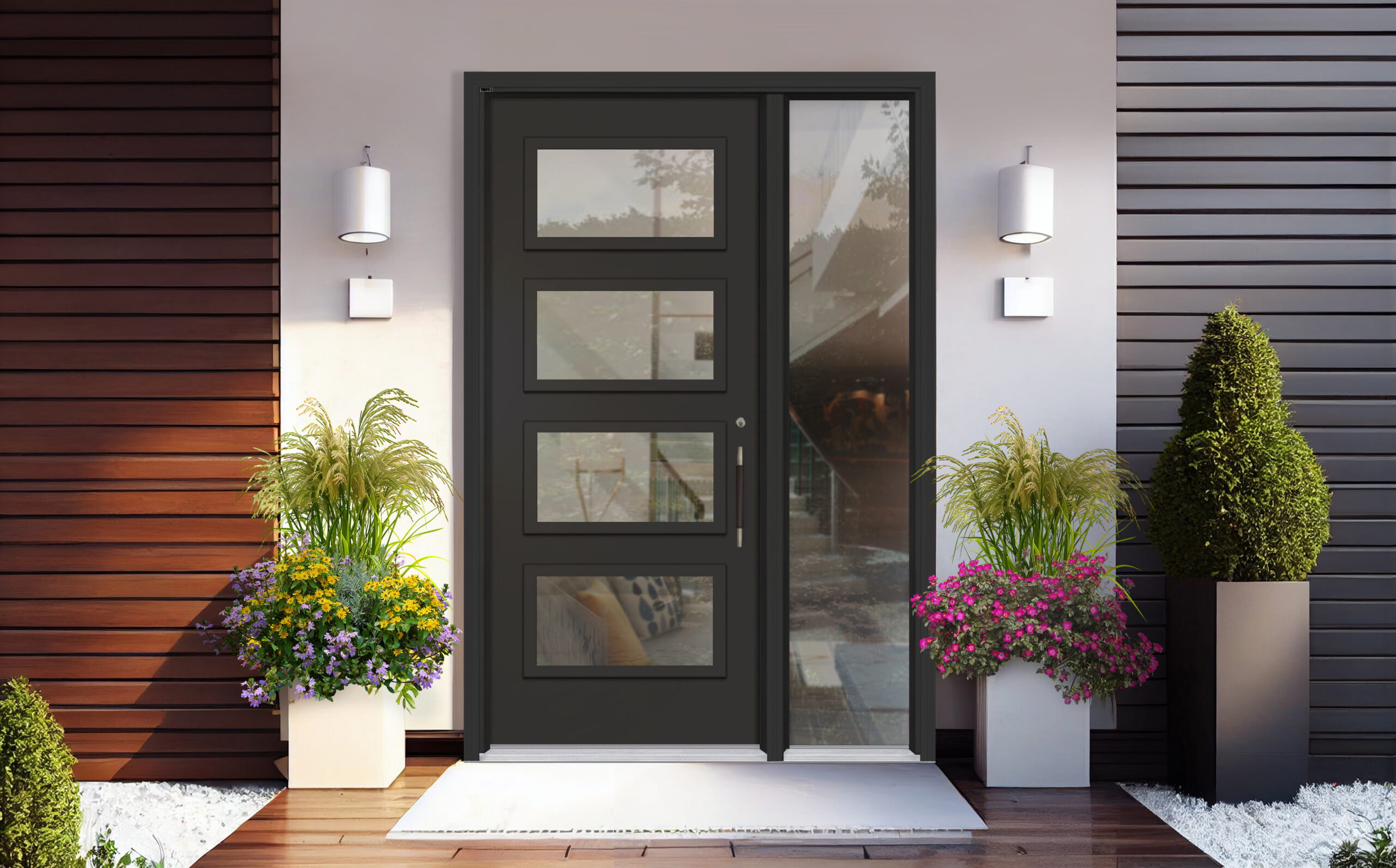 Modern front door, neat and elegant